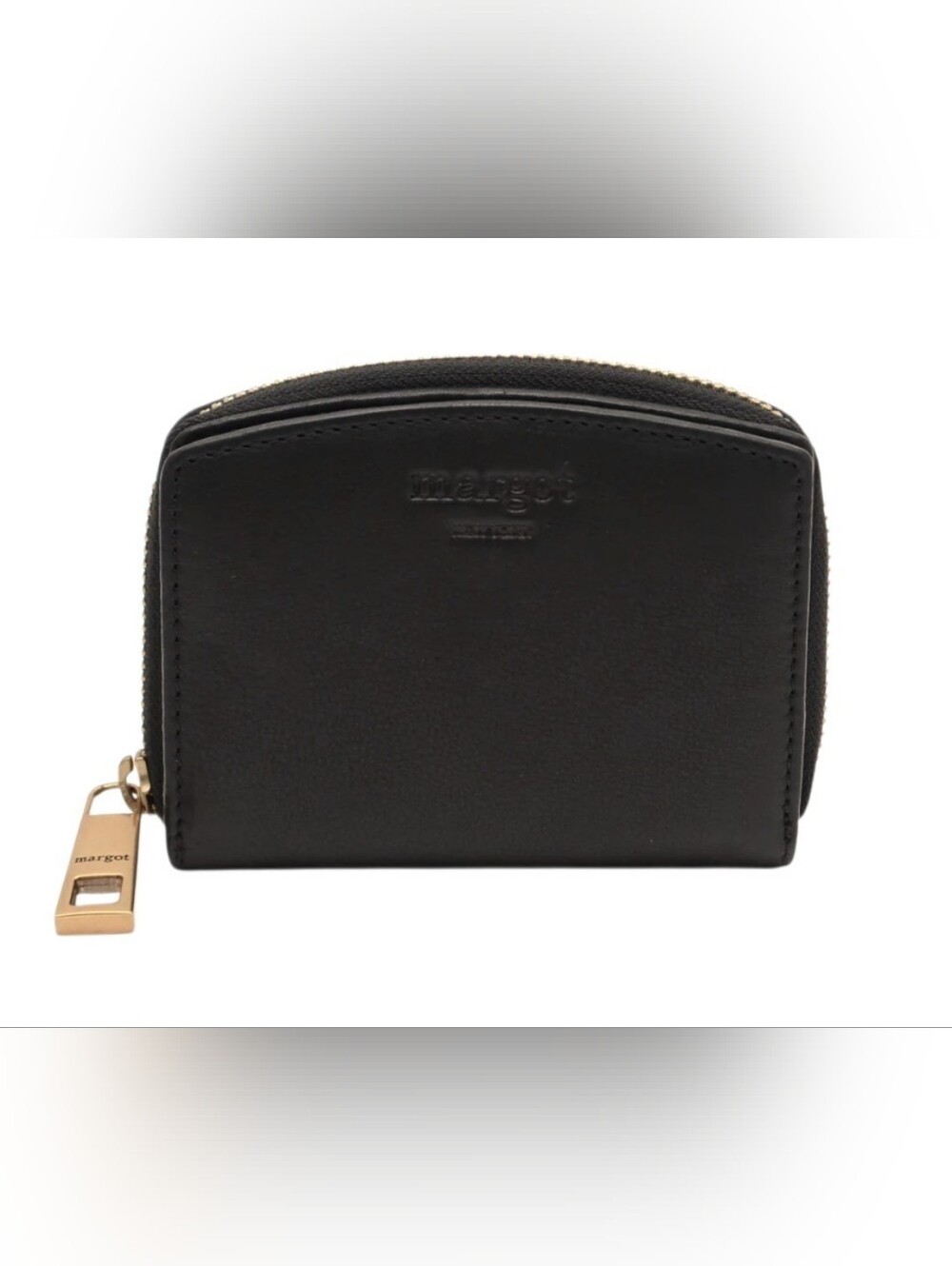 Margot New York "Gina" Compact Black Leather Wallet, NEW WITH TAGS